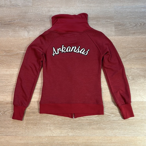 Colosseum Athletics Arkansas Razorbacks Ladies Full Zip Fleece Jacket - Picture 7 of 8